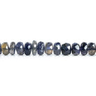 7mm Iolite Faceted Rondelle Beads 9 inch 57 pieces - The Bead Traders