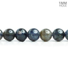 7mm Iolite Plain Round Beads 15 inch 60 pieces - The Bead Traders