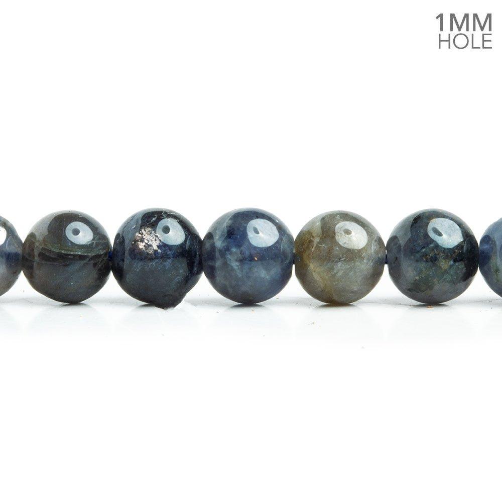 7mm Iolite Plain Round Beads 15 inch 60 pieces - The Bead Traders