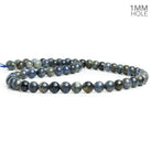 7mm Iolite Plain Round Beads 15 inch 60 pieces - The Bead Traders