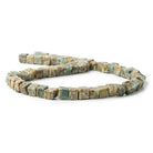 7mm Jasper Plain Cube Beads 60 pieces - The Bead Traders
