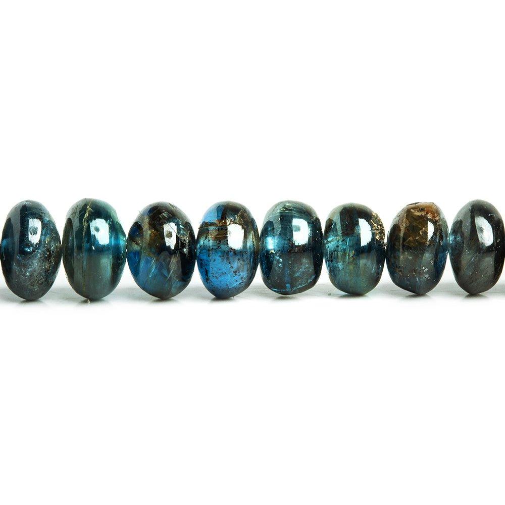 7mm Kyanite Plain Rondelle Beads 8 inch 49 pieces - The Bead Traders