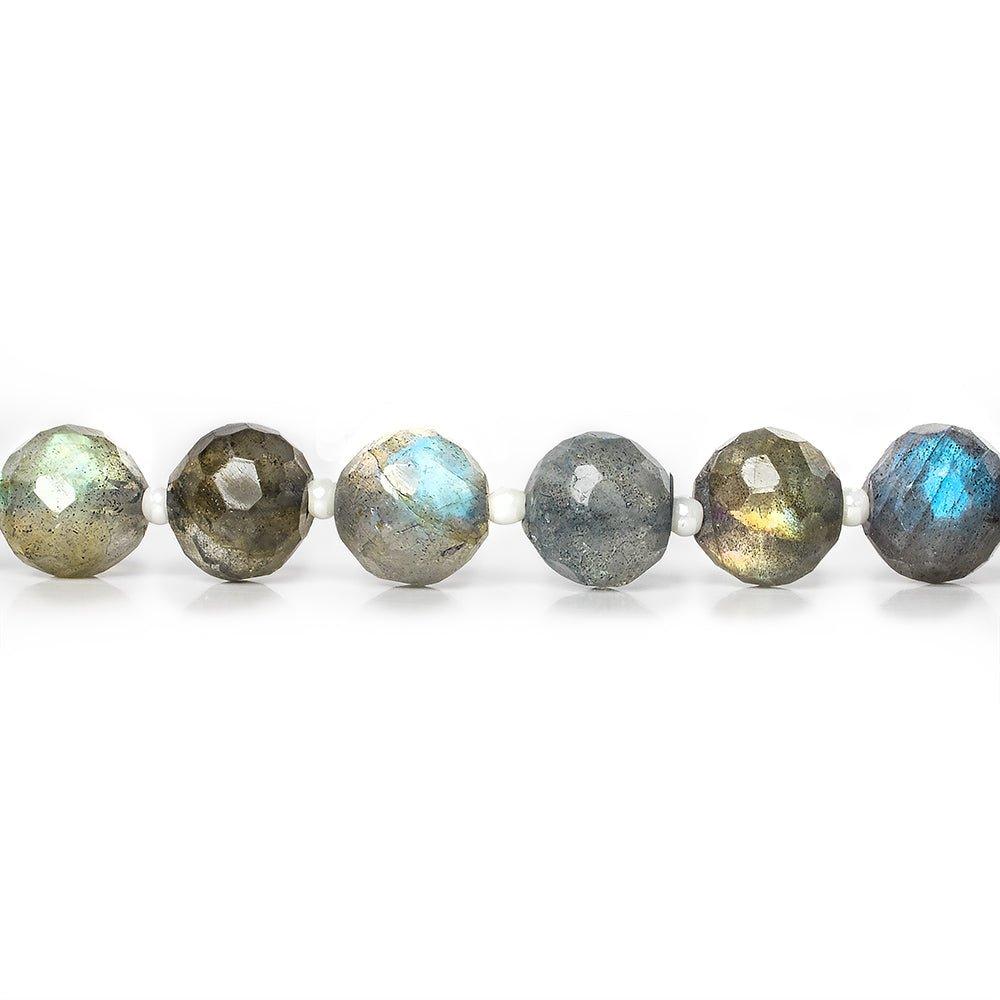 7mm Labradorite faceted round beads 16 inch 50 pieces - The Bead Traders