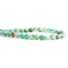 7mm Matte Chrysoprase Plain Coin Beads 8 inch 30 pieces - The Bead Traders