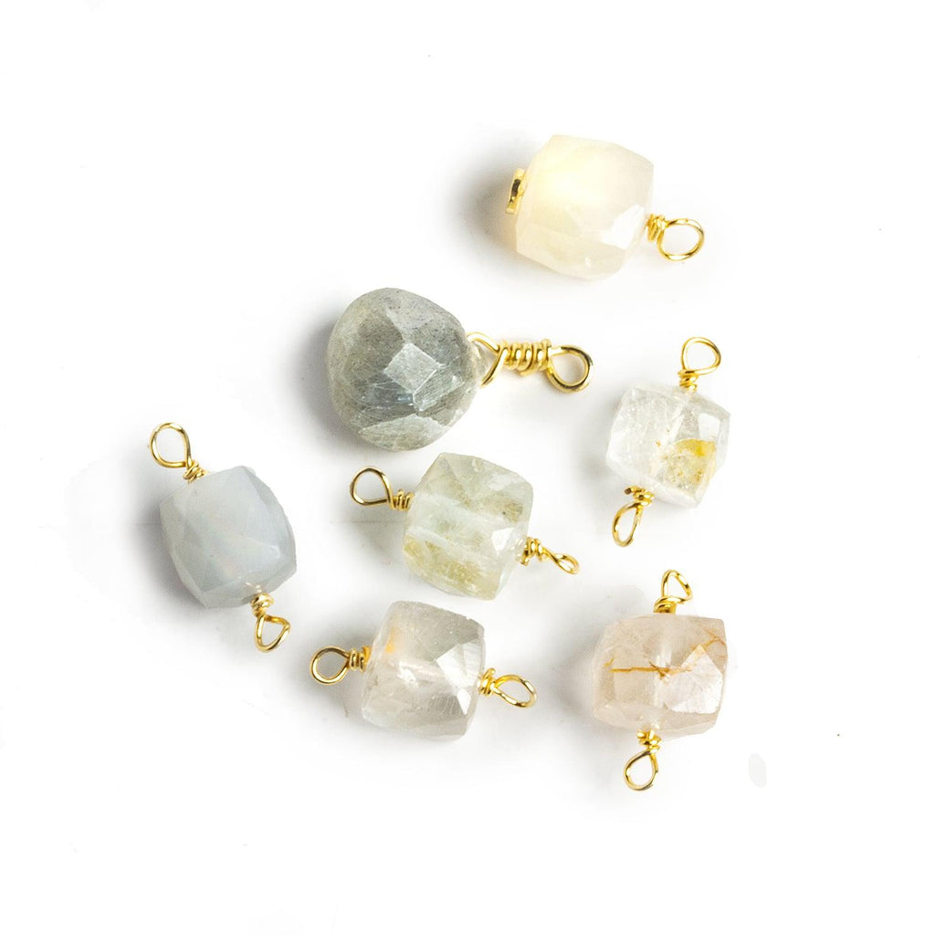 7mm Mixed Wire Wrapped Pendants - Lot of 7 - The Bead Traders