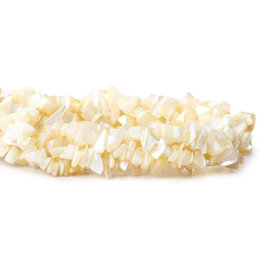 7mm Mother of Pearl Chip Beads, 36 inch - The Bead Traders