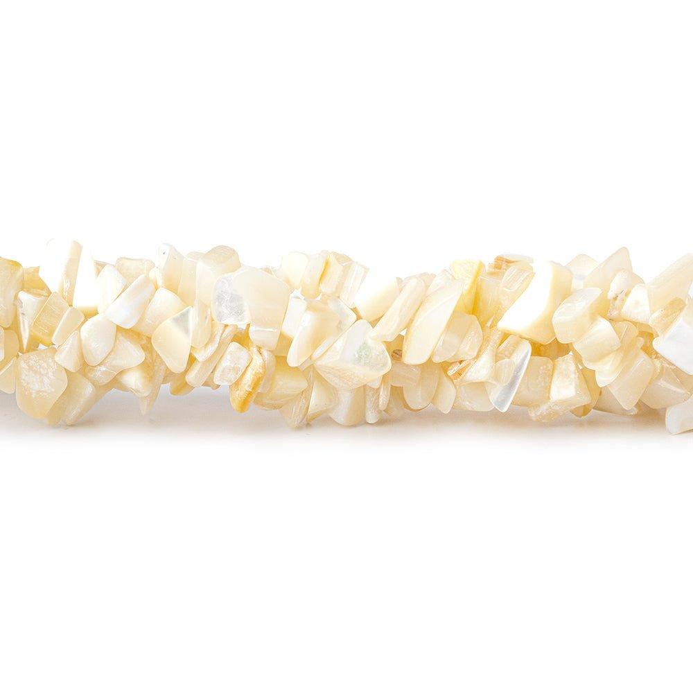 7mm Mother of Pearl Chip Beads, 36 inch - The Bead Traders