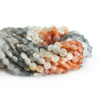 7mm Multi Color Moonstone Coins 14 inch 45 beads - The Bead Traders