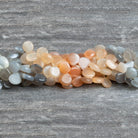 7mm Multi Moonstone Plain Hearts 8 inch 55 beads - The Bead Traders