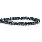 7mm Mystic Black Spinel Faceted Rondelles 7.5 inch 50 beads - The Bead Traders