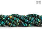 7mm Natural Hubei Turquoise Plain Rondelles 16 inch 100 beads - The Bead Traders