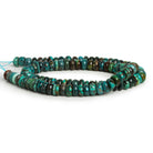 7mm Natural Hubei Turquoise Plain Rondelles 16 inch 100 beads - The Bead Traders