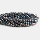 7mm Peacock Button pearls 16 inch 65 beads - The Bead Traders