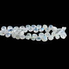 7mm Rainbow Moonstone Faceted Heart Beads 8 inch 40 pieces - The Bead Traders