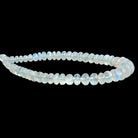 7mm Rainbow Moonstone Plain Rondelles 9 inch 56 pieces - The Bead Traders