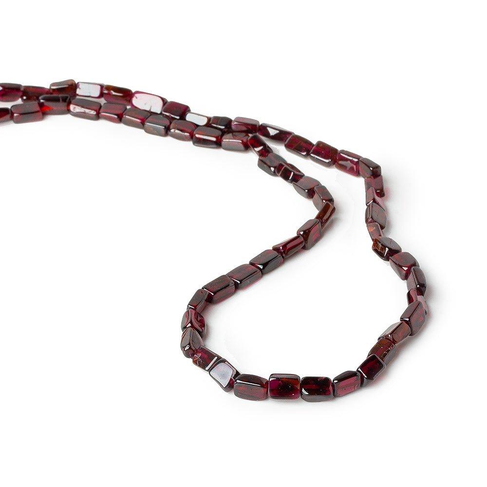 7mm Rhodolite Garnet Plain Rectangle Beads, 14 inch - The Bead Traders