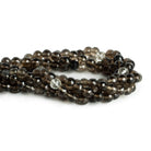 7mm Smoky Quartz Faceted Rounds 16 inch 55 beads - The Bead Traders