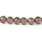 7mm Smoky Quartz faceted rounds 8 inch 29 beads - The Bead Traders