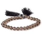 7mm Smoky Quartz faceted rounds 8 inch 29 beads - The Bead Traders