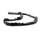 7mm Snowflake Obsidian Plain Square Beads, 14 inch - The Bead Traders