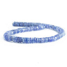 7mm Tanzanite Plain Heishi Beads 14 inch 210 pieces - The Bead Traders