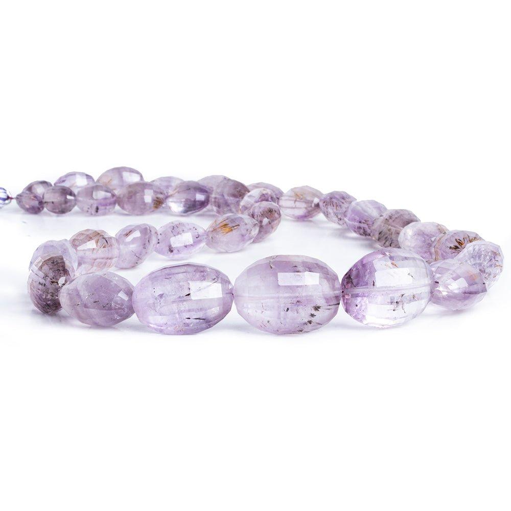 7x10-14x20mm Mossy Amethyst Faceted Oval Beads 16 inches 31 beads - The Bead Traders