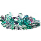 7x10mm-9x14mm Mint Green Fluorite Plain Pear Beads 18 inch 43 pieces - The Bead Traders