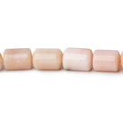 7x10mm Pink Peruvian Opal Plain Tube Beads 8 inch 21 pieces - The Bead Traders