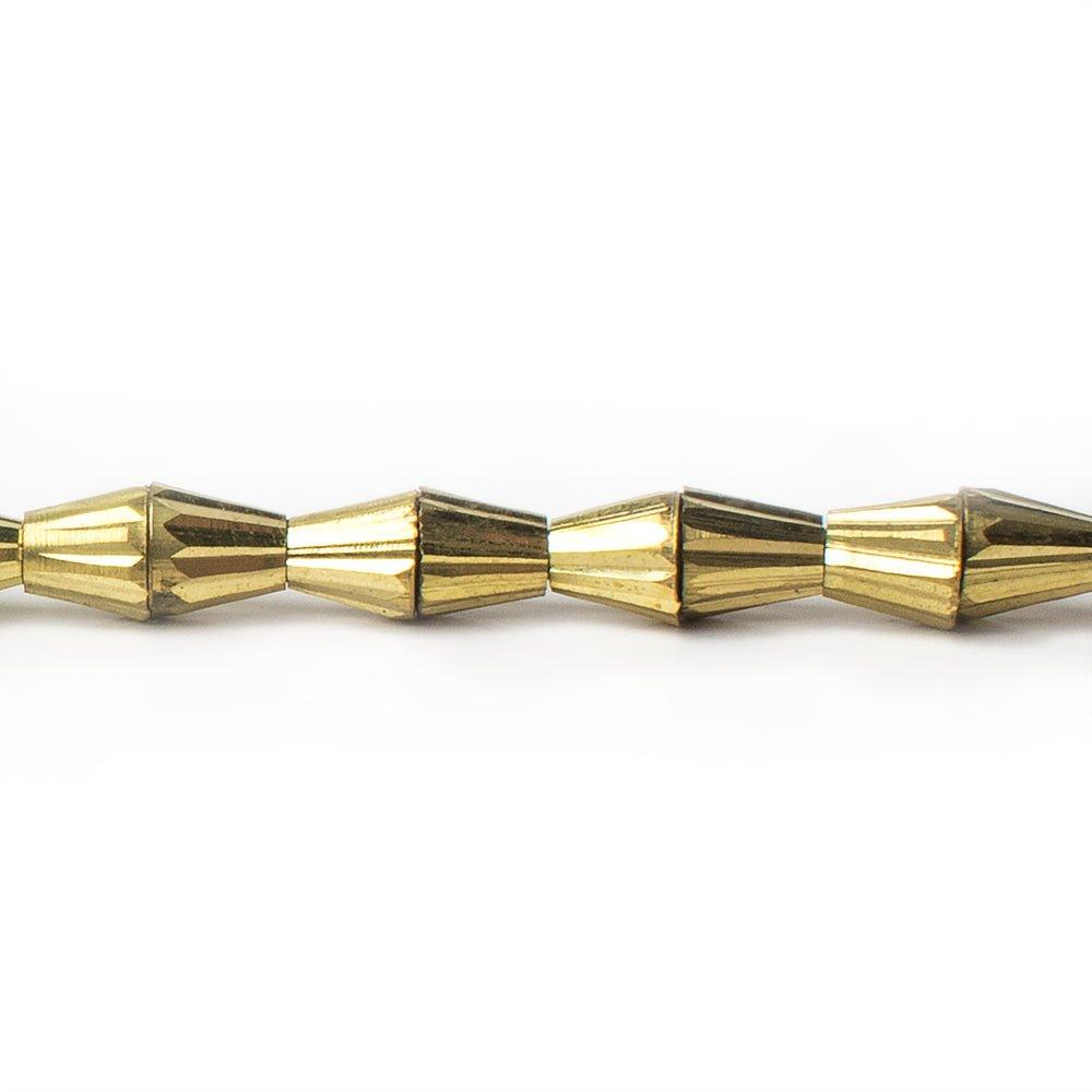 7x3mm Brass Fluted Cone Beads, 8 inch - The Bead Traders