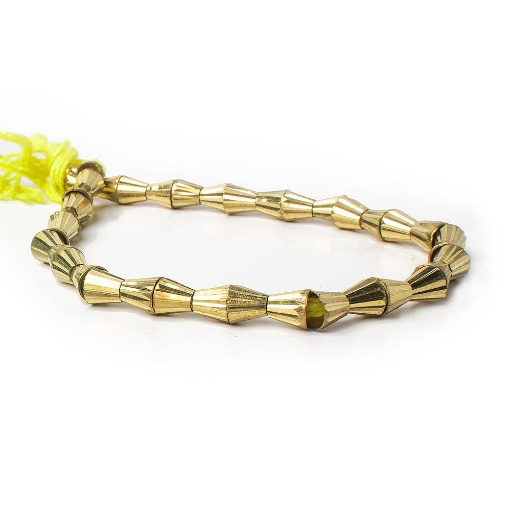 7x3mm Brass Fluted Cone Beads, 8 inch - The Bead Traders