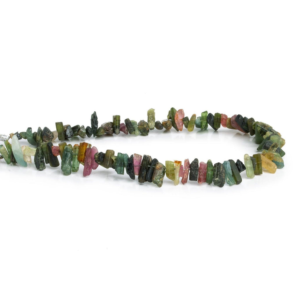 7x3mm Multicolor Tourmaline Natural Crystals 7.5 inch 80 beads - The Bead Traders