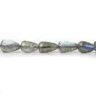 7x4-10x5mm Labradorite Plain Straight Drilled Teardrop Beads 14 inch 34 pieces - The Bead Traders