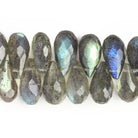 7x4-8x4mm Labradorite Faceted Teardrop Beads 8 inch 88 beads - The Bead Traders