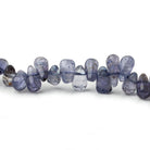 7x5-10x5mm Light Iolite Beads Plain Top Drilled Teardrop 14 inch 110 pieces - The Bead Traders