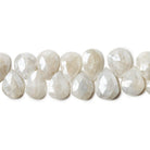 7x5-8x6mm Silverite Sapphire faceted pear 8 inch 52 pieces - The Bead Traders