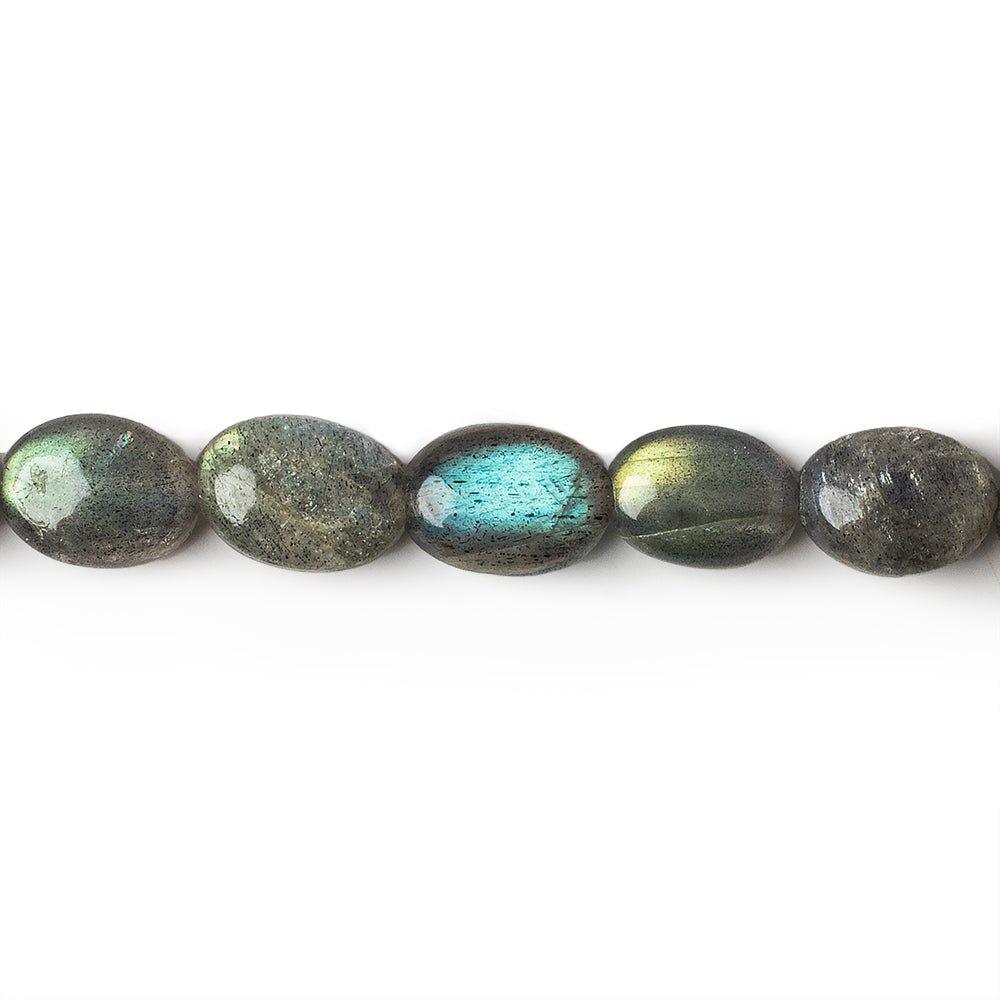 7x5-9x6mm Labradorite Plain Oval Beads 16 inch 49 pieces - The Bead Traders