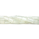 7x5.5mm-12x7.5mm White Moonstone Plain Tube Beads 18 inch 45 pieces - The Bead Traders