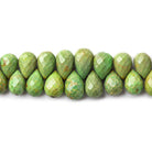 7x5mm-10x6.5mm Green Turquoise Faceted Teardrop Beads 8 inch 65 pieces - The Bead Traders