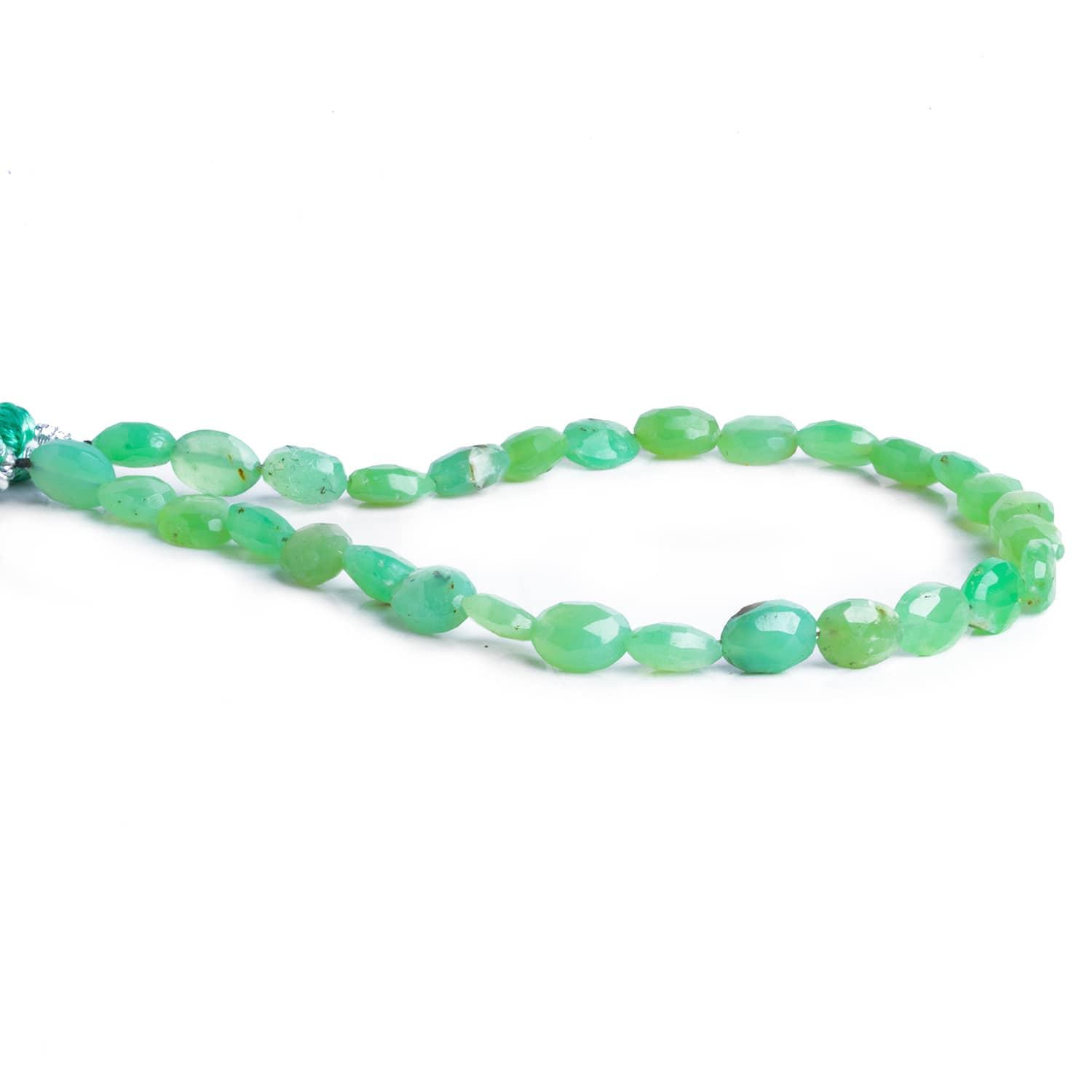 7x5mm Chrysoprase Faceted Ovals 8 inch 30 beads - The Bead Traders