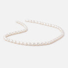 7x5mm Cream Oval Large Hole Freshwater Pearls 16 inch 56 pieces - The Bead Traders