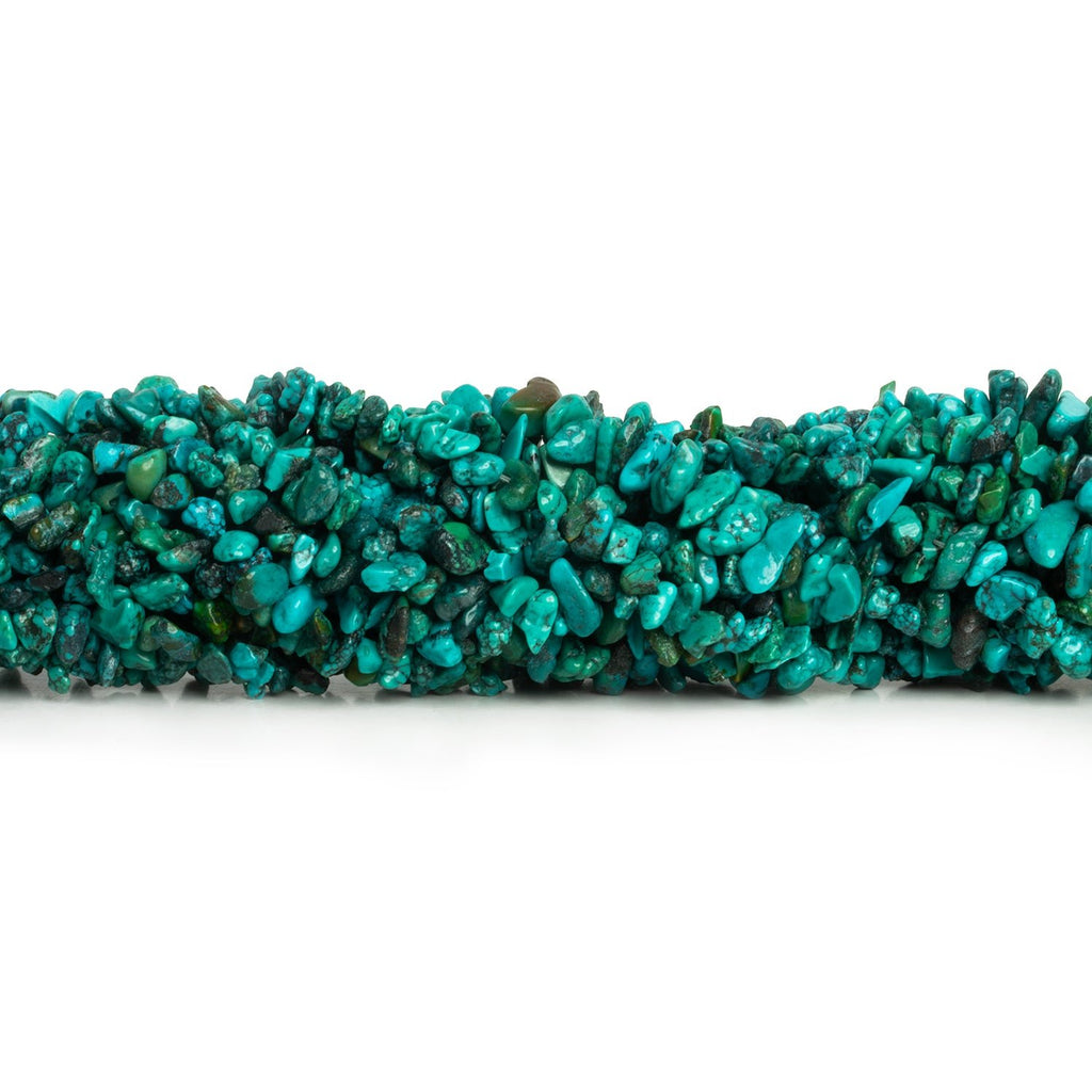 7x5mm Hubei Turquoise Chips 30 inch 300 beads - The Bead Traders