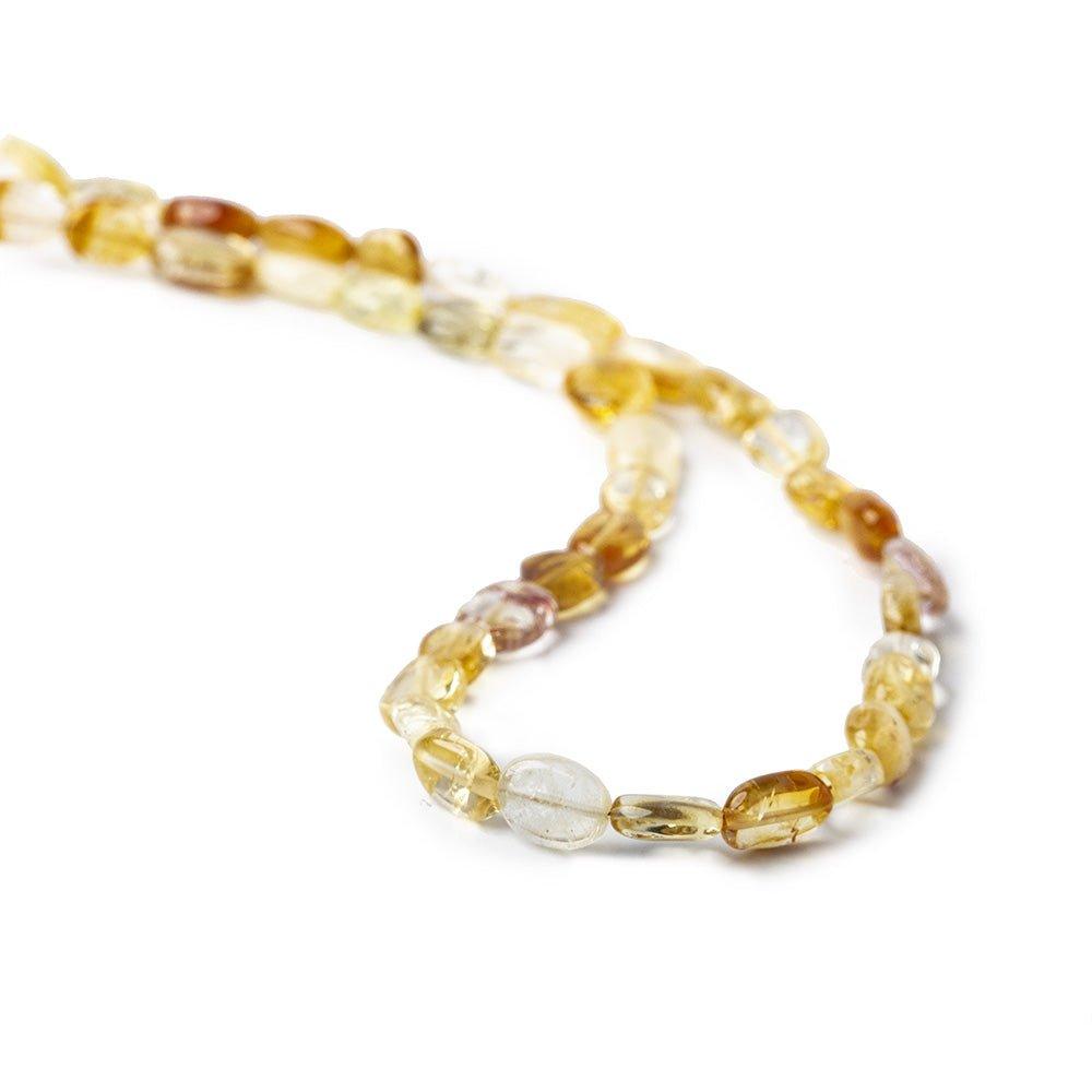 7x5mm Multi Tonal Citrine Plain Nugget Beads 12 inch 41 pieces - The Bead Traders