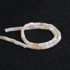7x5mm Pink Peruvian Opal Tubes 15 inch 50 beads - The Bead Traders