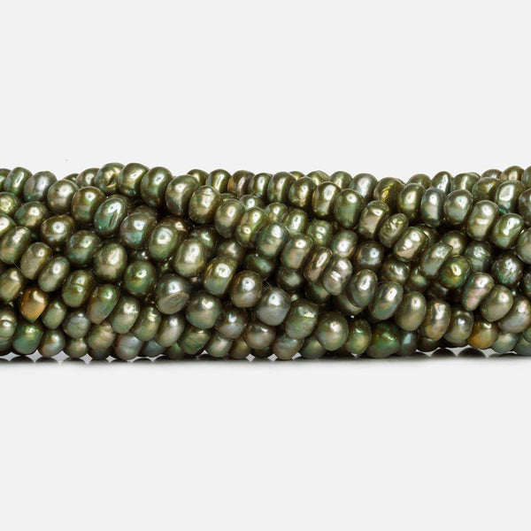 7x5mm Pistachio Baroque Pearls 15 inch 100 pieces