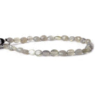 7x5mm Platinum Moonstone straight drilled faceted ovals 8 inch 30 beads - The Bead Traders