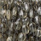 7x6-9x7mm Smoky Quartz faceted nugget Black Gold Chain by the foot 23 beads - The Bead Traders