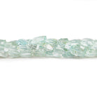 7x6mm Aquamarine Faceted Rectangles 8 inch 25 beads - The Bead Traders