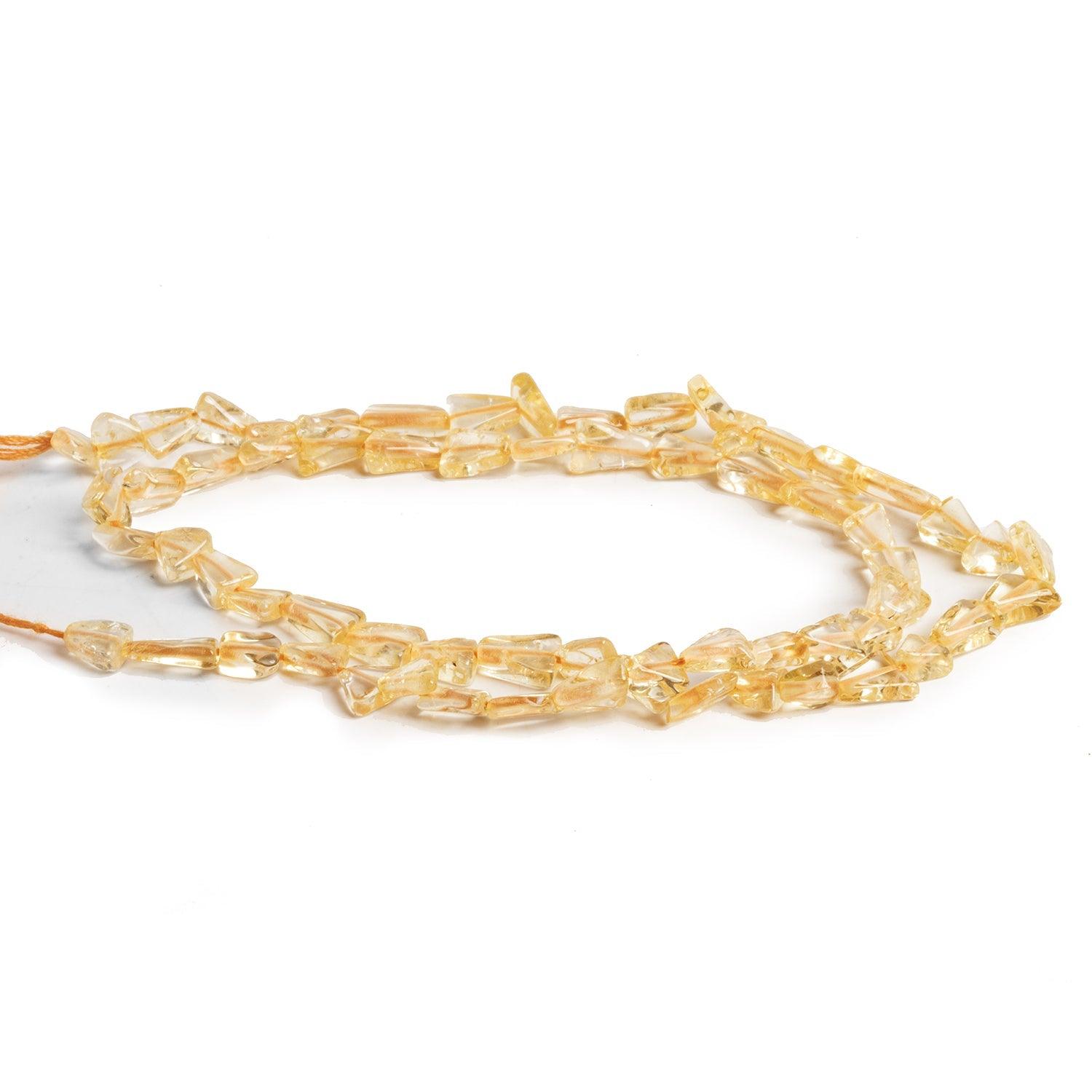 7x6mm Citrine Handcut Triangles 12 inch 38 beads - The Bead Traders