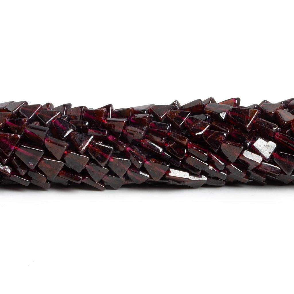 7x6mm Garnet Handcut Triangles 14 inch 50 beads - The Bead Traders