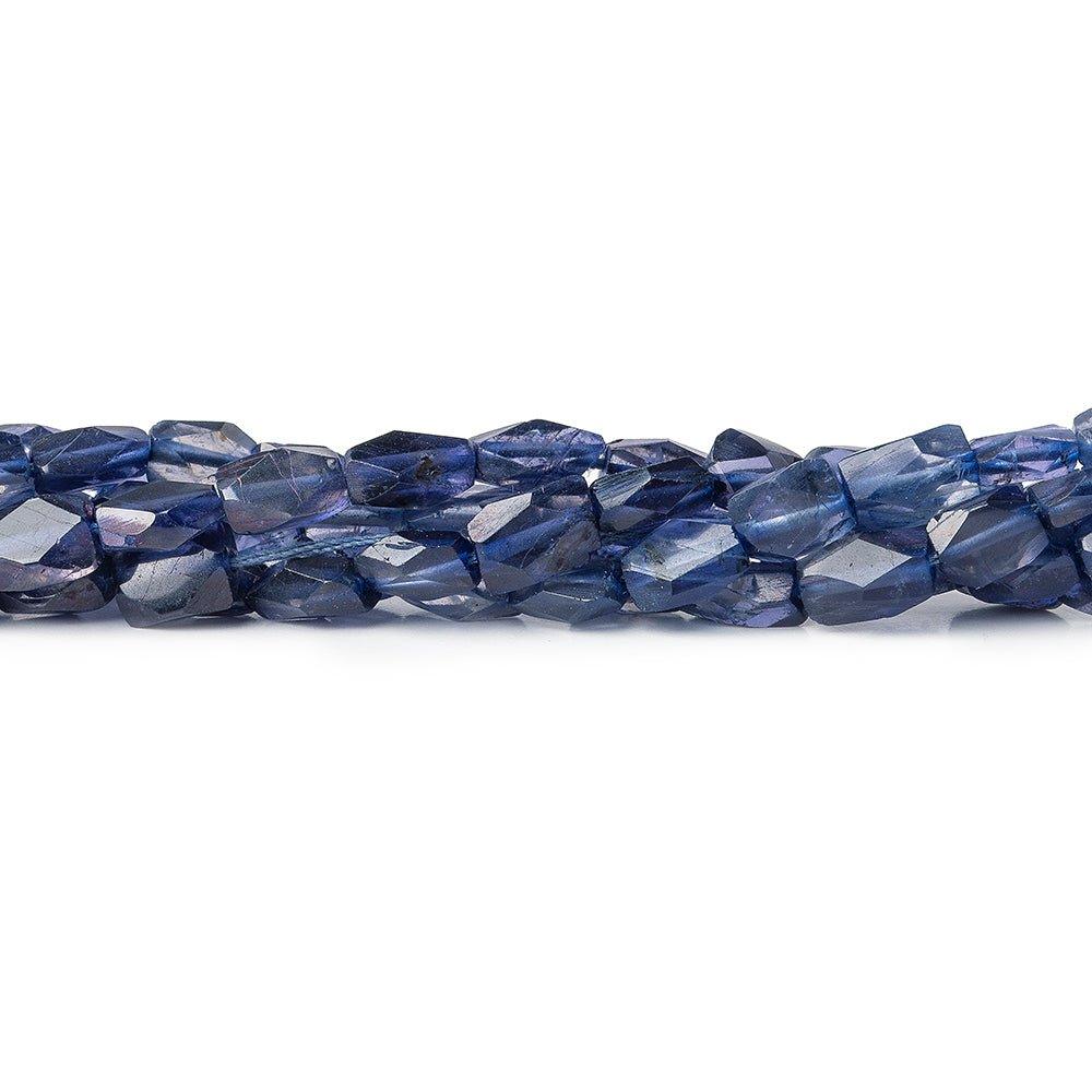 7x6mm Iolite Bead Faceted Rectangles 14 inch 25 beads - The Bead Traders